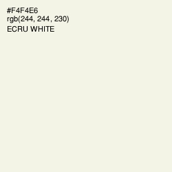 #F4F4E6 - Ecru White Color Image
